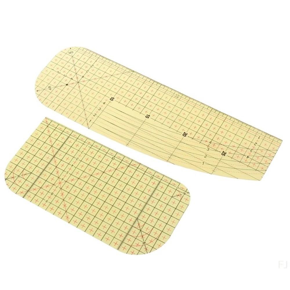 1/2Pcs DIY Quilting Ruler Measuring Tool Fabric Ruler Sewing Supplies Sewing Ruler  Quilting Work