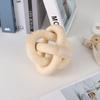 Farmhouse Hand-carved Modern Rustic Design Wooden Buckle Table Ornament Wood Knot Wooden Chain Ball