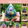 Amethyst Crystal Pyramid Healing Orgonite Chakra Energy Orgone Ornaments Home