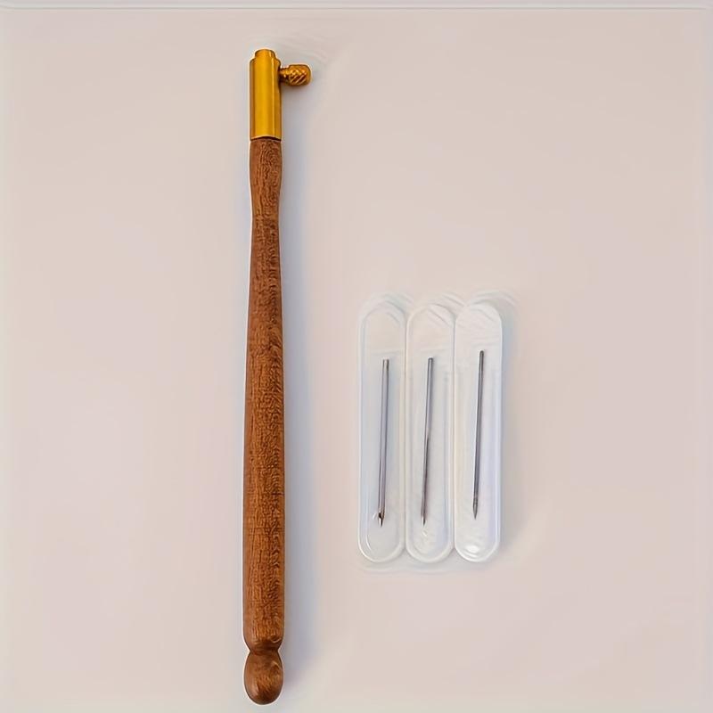 French Reverse Crochet, Solid Wood Handle French Embroidery Beaded Crochet, Front and Back Crochet Tool Crochet