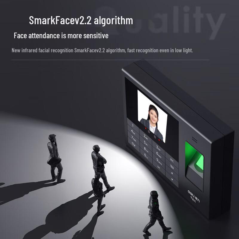 

Deli Smart Cloud Face & Fingerprint Attendance Machine CN plug (adapter included)