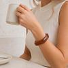 Gennemsigtig Harpiks Armbånd, Overdrevet Uregelmæssig Form Armbånd, Retro Stil Letvægts Lagdelt Armring til Smykkegave