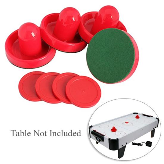 Air Hockey Table Goalies Round Pucks Felt Pusher Mallet Grip Game Accessories