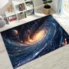 Dreamy Galaxy Universe Space Stars Black Hole Earth Rug for Bedroom Living Room Sofa Home Doormat Decor,Kid Non-slip Floor Mat