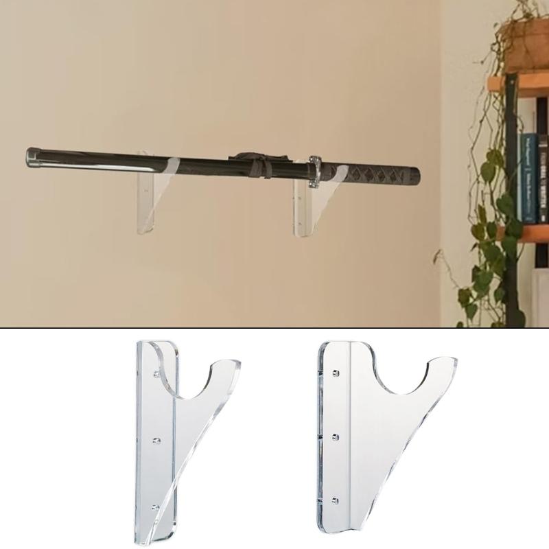 Elegant Acrylic Light Sabers Stand Light Sabers Acrylic Display Rack Vertical Wall Mount Shelf for Swords Collection