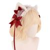 Kitten Headbands Cosplay Bows Kitten Ears Hairbands White Headwear Makeup Cosplay Hairbands Birthday Party