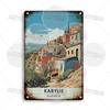 Maghreb Travel Cityscape Metal Sign Tunisia Alger Algeria Chefchaouen Morocco Marrakesh Oran Kabylie Hammamet Tunis Gafsa Plaque