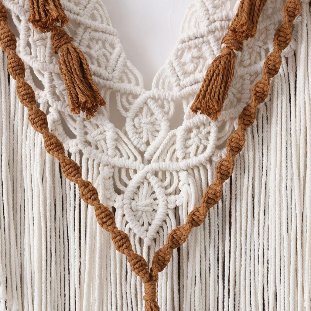 2026 Hand-woven Tapestry Cotton Rope Wall Hanging Wall Decorations Bohemian Crafts Homestay Tapestry