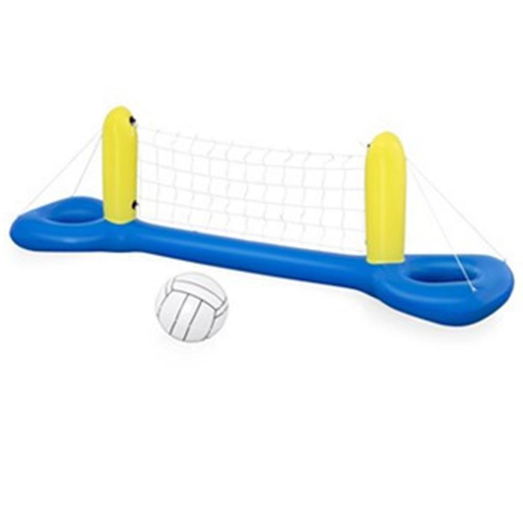 Inflatable Pool Volleyball Set with Volleyball Net Hoops Thickened Safe Portable Inflatable Pool