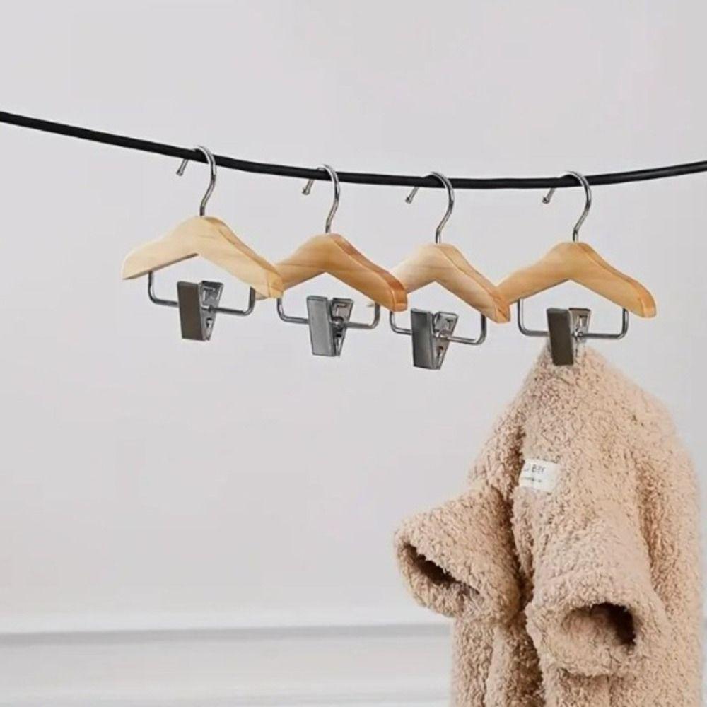 Anti Slip Kids Hanger Solid Wood Mini Hanger New Pet Clothes Hook