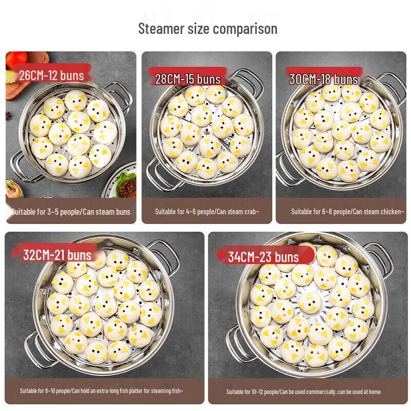 MAXCOOK New Head Chef 304 Stainless Steel Steamer Pot