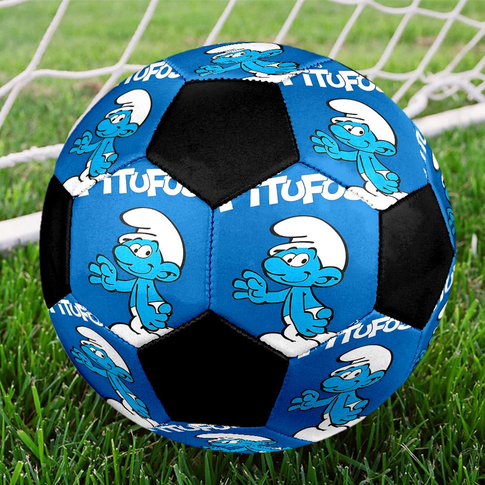 The Smurfs Theme Size 5 Soccer Ball, Suitable for Both Indoor and Outdoor Matches, a Gift Suitable for Everyone.
