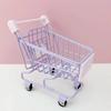 1Pcs Mini Shopping Cart Simulation Supermarket Handcart Kid Craft Toy Shopping Utility Cart Storage Toy Holder Gift For Children