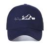 Men Mountain ECG Graphic baseball cap Casual for Hiking Camping Breathable adjustable hats mesh Snapback Caps summer sport hat