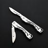 Stainless Steel Folding Knife with 10PCS Replaceable Blades Scalpel Keychain Gadgets Survival Men Gift Pocket UnBoxing Cutter