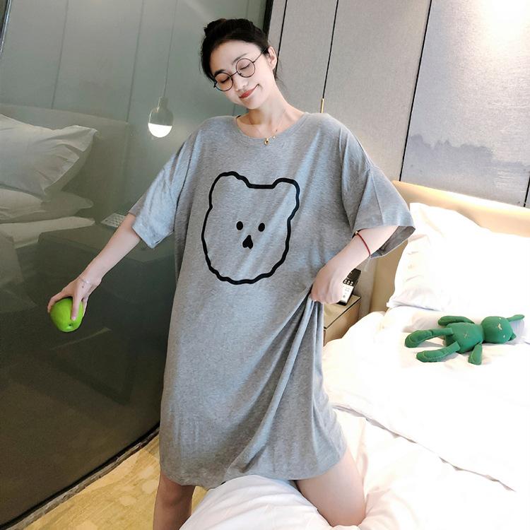 Women's Summer Cartoon Pajamas: Loose-Fit, Short-Sleeved, Casual National Tide for Cute Home Wear