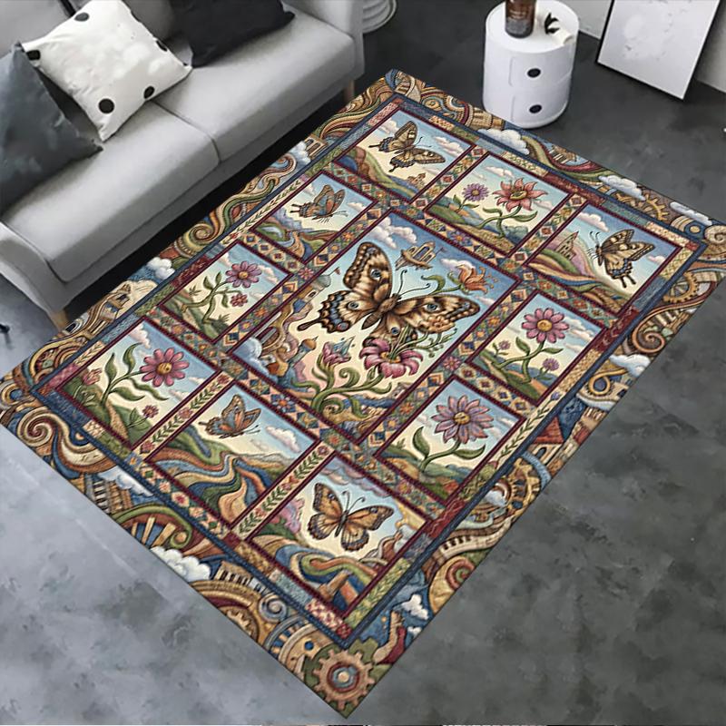 

2025 New Butterfly Decoration Carpet Rug for Living Room Bedroom Home Sofa Decoration,Kids play Non-slip Floor Mat29 40x60cm( 15x23in )