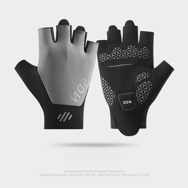 

Летние велосипедные перчатки с половиной пальцев, нескользящие, амортизирующие и дышащие, для активного отдыха, рыбалки, спорта, для шоссейного и горного велосипеда L
