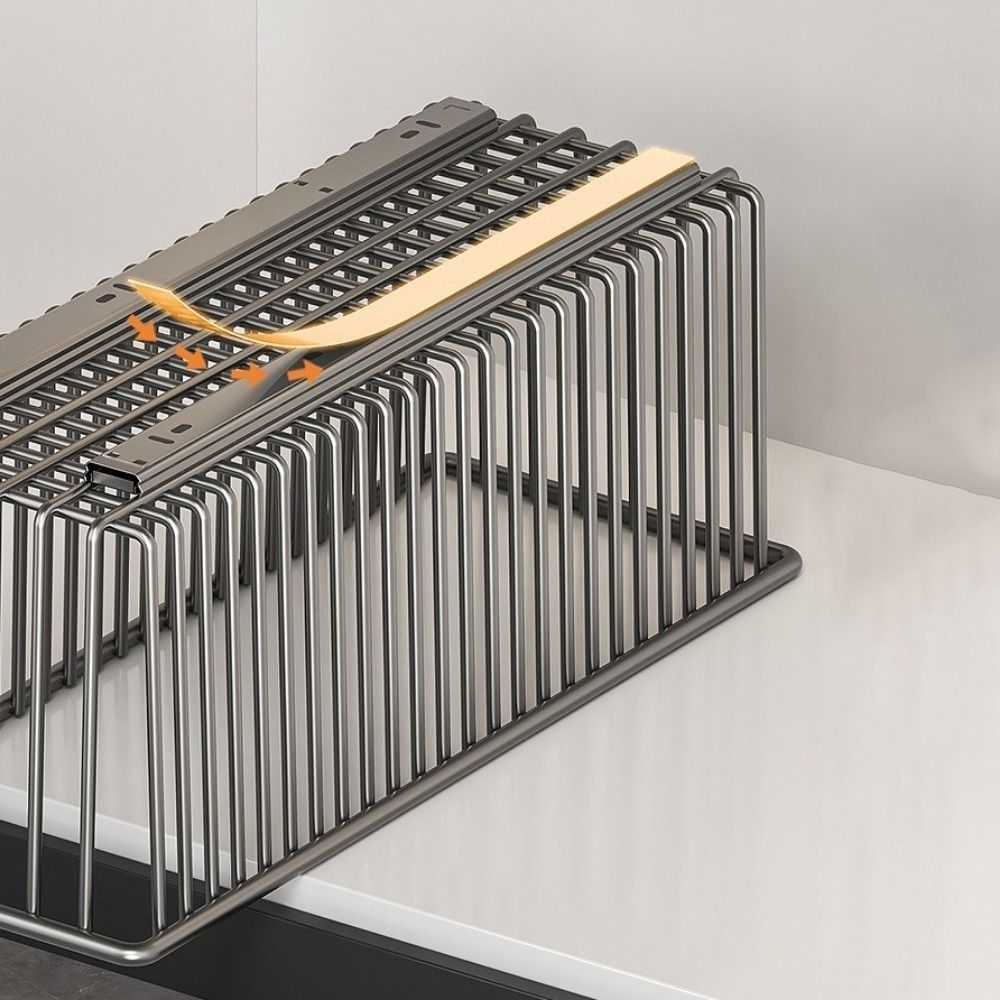 Carbon Steel Sliding Drawer Rack Large Capacity Under Sink Storage Drawer  Under The Sink