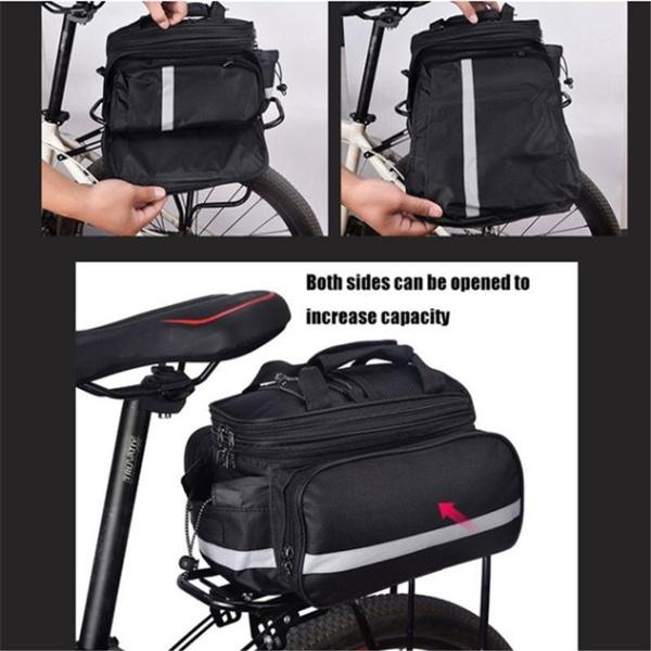 Cykel-/Cykelväska för Bagageutrymme, Bak, Packväskor, Cykelkorg Förvaring Bagage Sadel Axelväska 27L Maximal Kapacitet Med Regnskydd