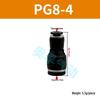 Black Pneumatic High-Pressure Air Hose Quick Connect Fitting, Variable Diameter (4 To 16mm), PU Straight Pneumatic Component