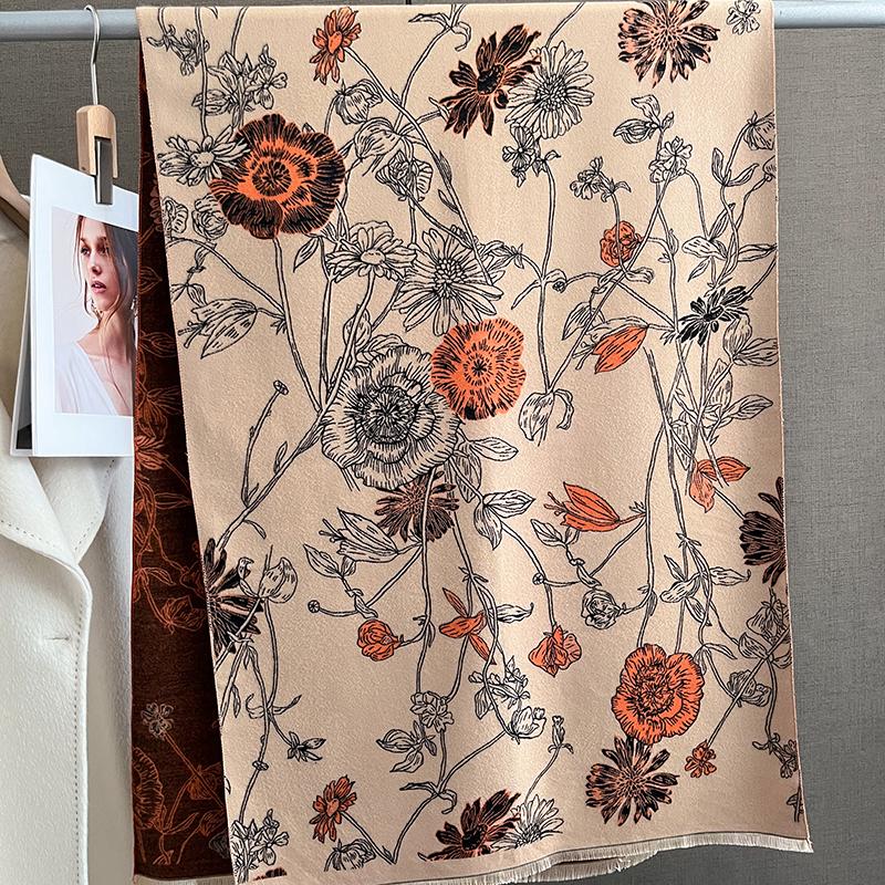 Winter Warmer Kaschmirschal für Damen Luxuriöse Pashmina Decke Dickes Schal Wickeltuch Halstuch Mode Bufanda Echarpe Poncho 2024