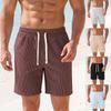 Herren Gestreifte Lässige Strandshorts mit Kordelzug, Leicht für den Sommer