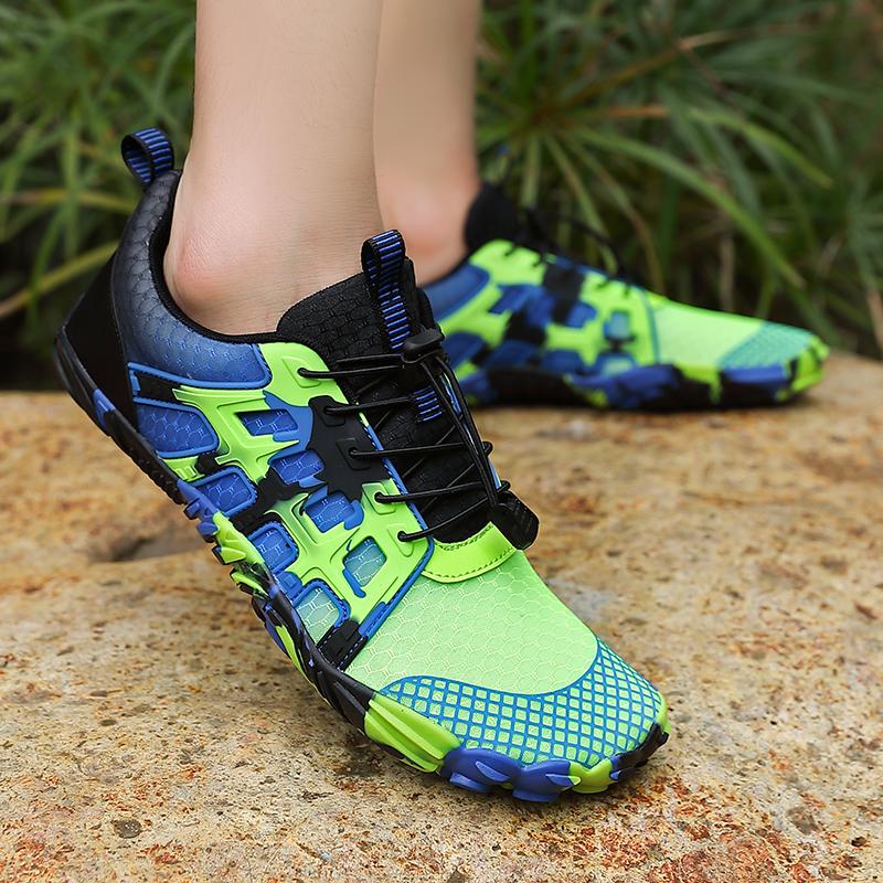 Fashion Men's Quick-Dry Breathable Aqua Shoes Men Women Couples Outdoor Beach Five Finger Swimming Hiking Wading Upstream Sneakers