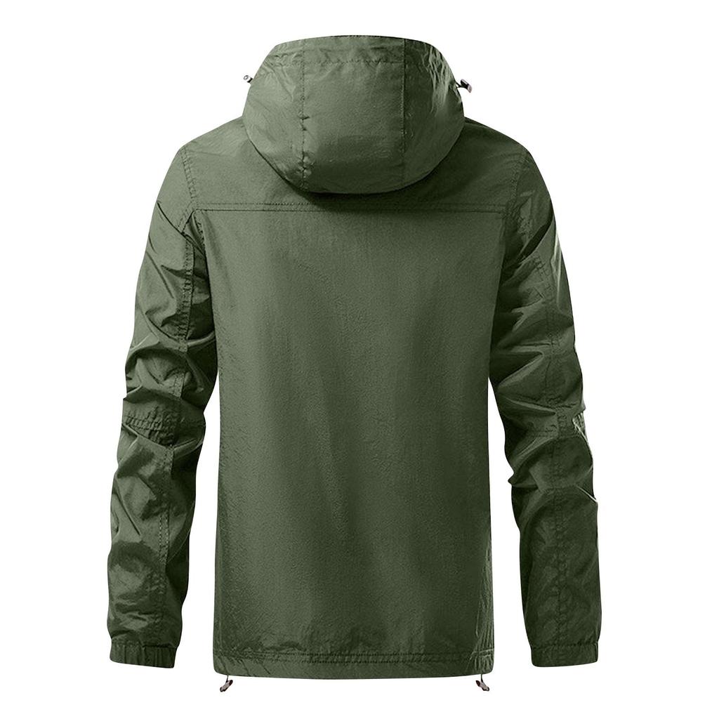Men's Thin Zipper-style Waterproof And Windproof Outdoor Windbreaker, Outdoor Casual Windbreaker Jacket
