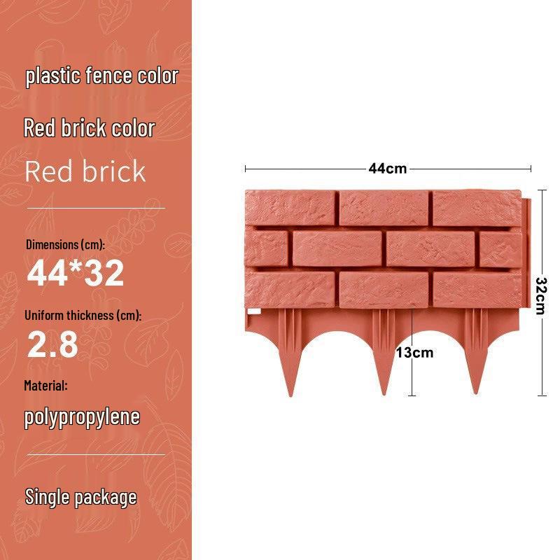 

Потовщена пластикова імітація цегли Садовий паркан для подвір я та овочевих садів Fence