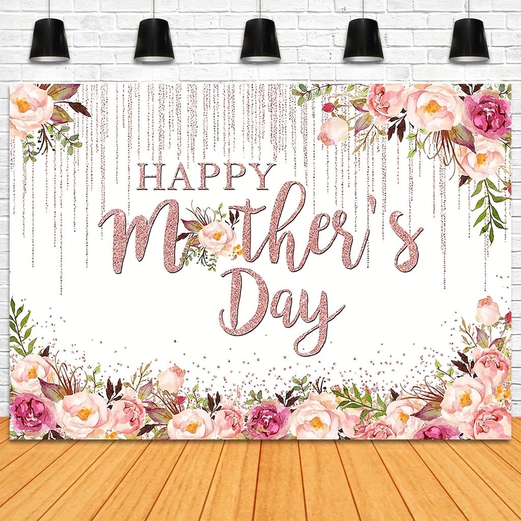Hintergrund zum Muttertag - Rosa Blume Muttertagsparty Dekoration Hintergrund - Studio Requisiten