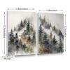 2pcs/set Cloud Forest Art Oil Painting Canvas with Wood Frame Draw Wall Decor Home Living Room Decorations 30x40cm