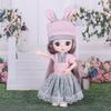 16 CM Mini Mobile 21 Bambole Snodate Giocattolo per Ragazze 3D Grandi Occhi BJD Principessa Abiti Completi Collezione di Abiti Regalo di Bambole per Bambini