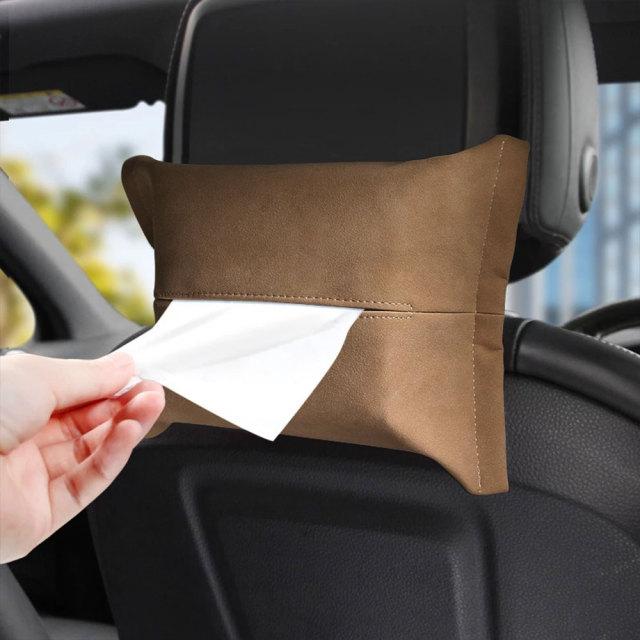 Universal Car Tissue Storage Bag For Suzuki Volvo Tesla Skoda VW Volkswagen Smart Seat Subaru Ssangyong Vauxhall Car Accessories