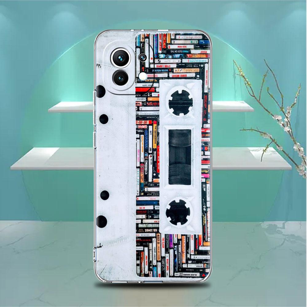 Vintage Cassette Tape Retro Style Clear Case For Xiaomi Mi Poco X3 NFC M3 Pro F3 F1 11 Lite 12 Note 10 11T 9T Phone Cover