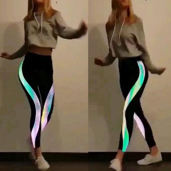Women Sports Yoga Pants Iridescent 