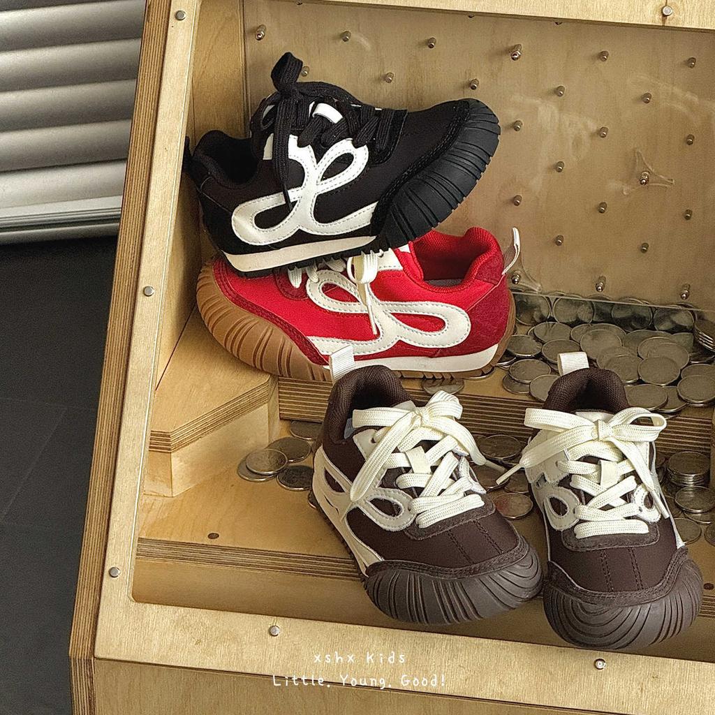 XSHX Ancestor Sole | Boys and Girls Autumn Velcro Sports Board Shoes Retro Inner Baotou Functional Rubber American