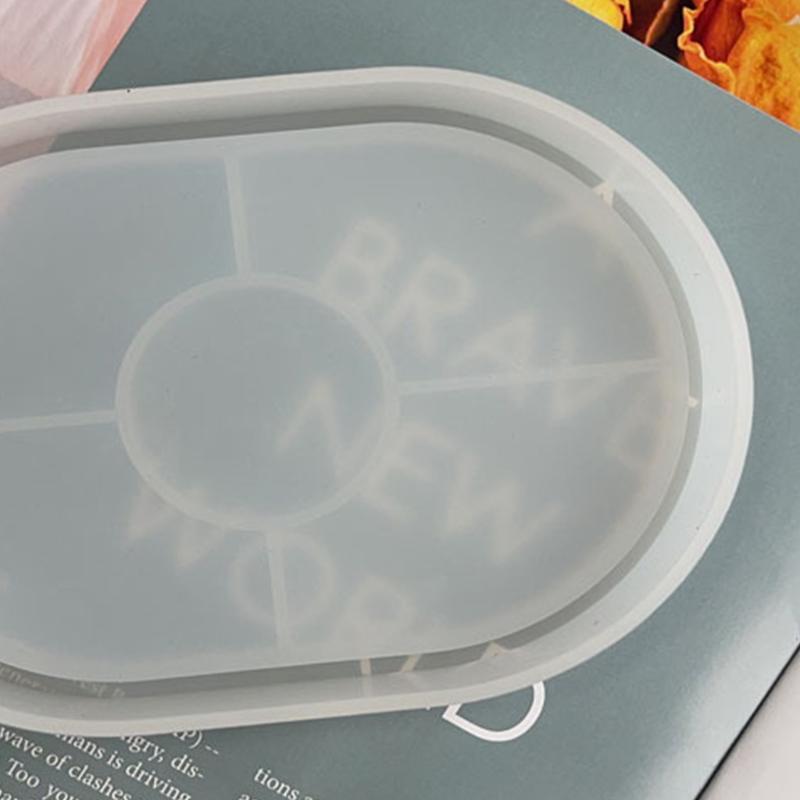 Agate Tray Silicone Molds Epoxy Resin Casting Molds for Jewelry Plate Rolling Tray Soap Dish Making Oval Rectangular
