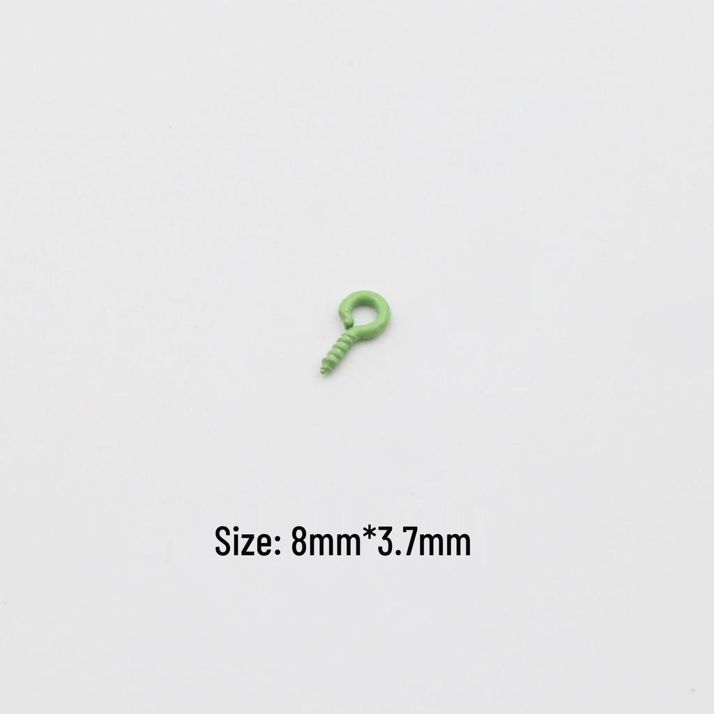 DIY Colored Ram Horn Hook Jewelry: Pearl Screw Nails & Threaded 9-Shaped Pendant Accessories