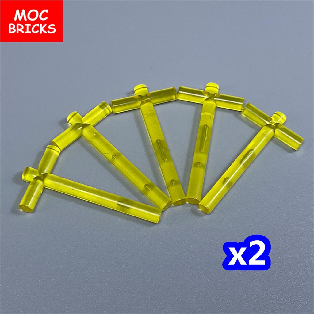 Non-Toxic Moc Bricks Sword Hilt Bar 4L 2L Crossed Lightsaber Blade 21699 64567 4Cm Figure Weapon Educational Blocks Assembled Kids Toys