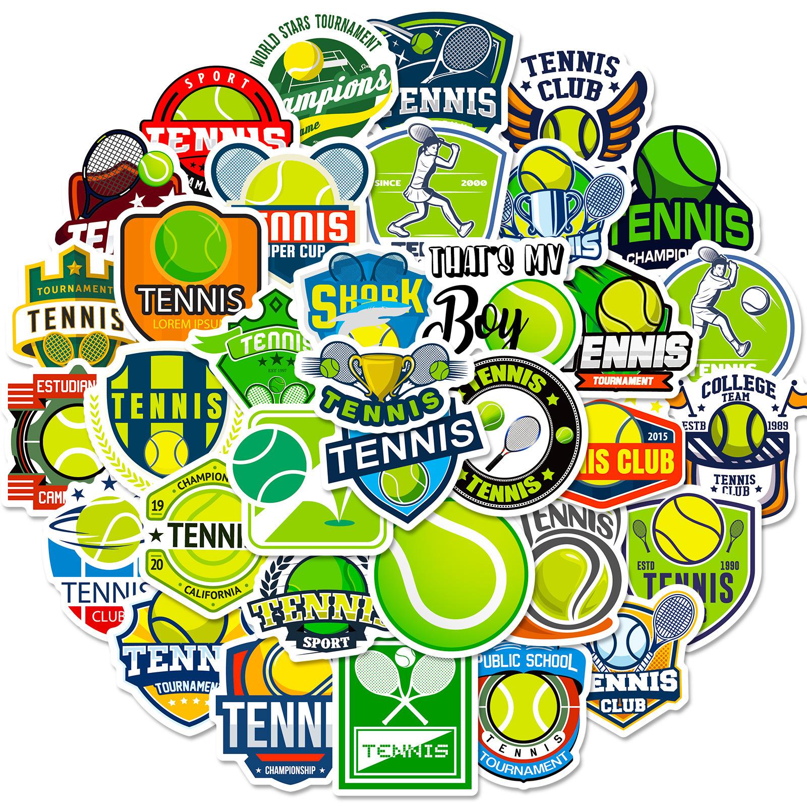 

50 теннисных граффити-наклеек Персонализированные спортивные наклейки Чехол для мобильного телефона Компьютер