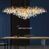 Elegant French Luxury Crystal Chandelier with Water Drop Design for Dining Rooms and Villas