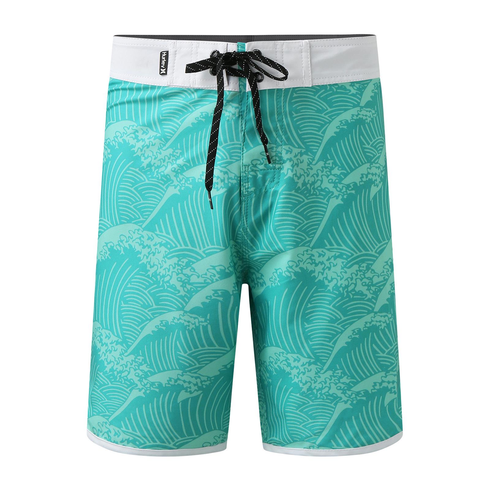 

Мужские быстросохнущие эластичные пляжные шорты для серфинга 2022 года 32 циан