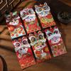 6pcs/set Lion Dance Red Envelope Cartoon Lucky Money Bag Cute Hongbao  Spring Festival