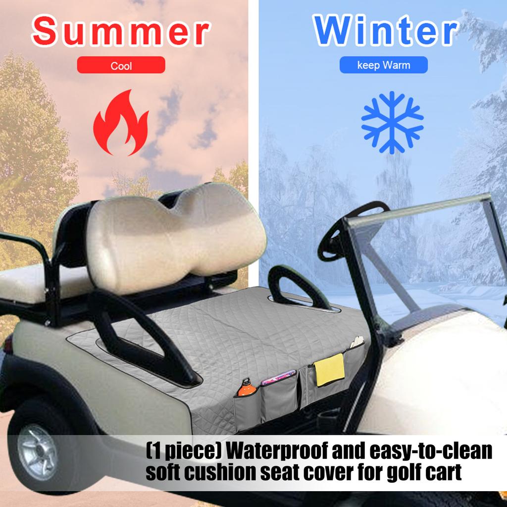 Multifunctional Ergonomic Golf Cart Seat Protector Cushion 4 Storage Compartments Comfort Design Enhanced Grip Technolog