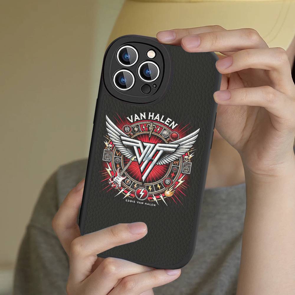 

E-Eddie Van H-Halen Singer Phone Case Hard Leather For IPhone 14 13 16 Mini 15 14 11 12 Pro Max Plus Fundas iPhone 16