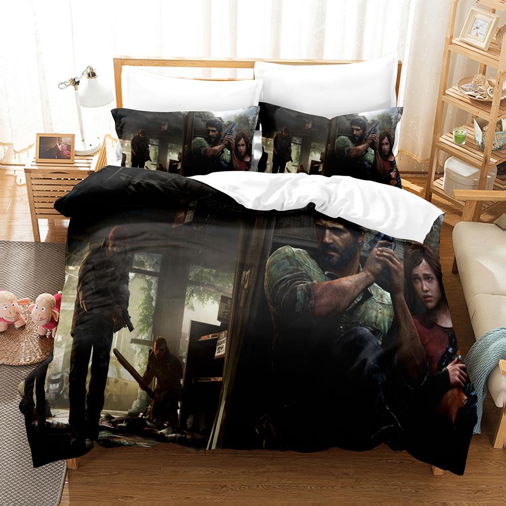The L-Last Of Us Bedding Set Quilt Cover Pillowcase Adult Boy Girl Bedroom Decoration Anime Duvet Cover Single Double king Queen