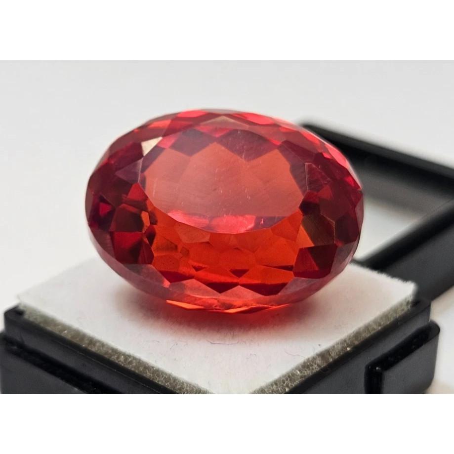Cambodia Zircon Red 95+ Ct Oval Cut Certified Stunning Loose Gemstone