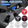 Car Sticker Tesla 4piece 56mm Wheel Hub Center Caps For Tesla Model 3 Model Y Badge Cover Hubcaps for Tesla Model Y X S 2023 Car