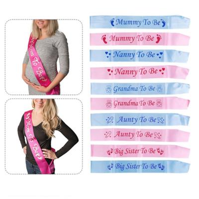 Birthday Decor Mommy To Be Newborn Party Decoration Rose Gold Blue Pink  Footprint  Shower Sash Boy Girl Mom Favor Gift
